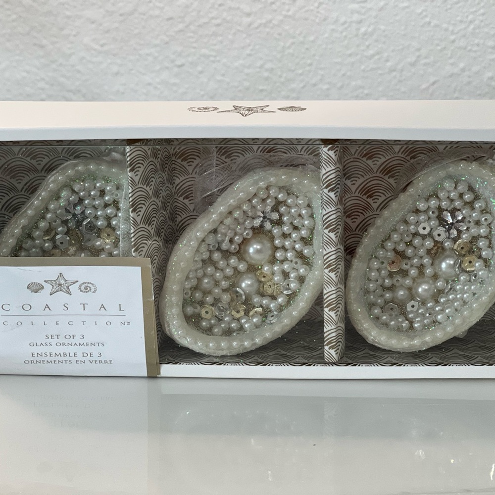 Glass Ornaments - Coastal Collection set of 3